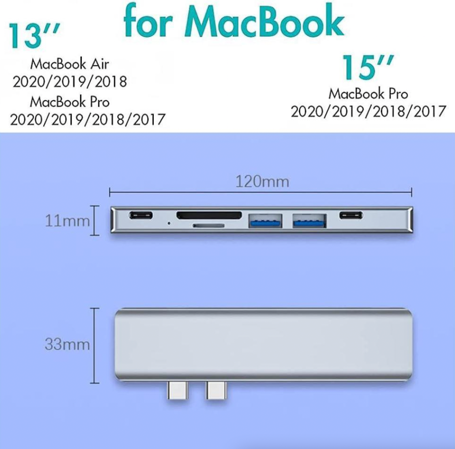 Multiport USB-C Hub Type C To USB 3.0 4K HDMI Adapter For Macbook Pro / Air USA