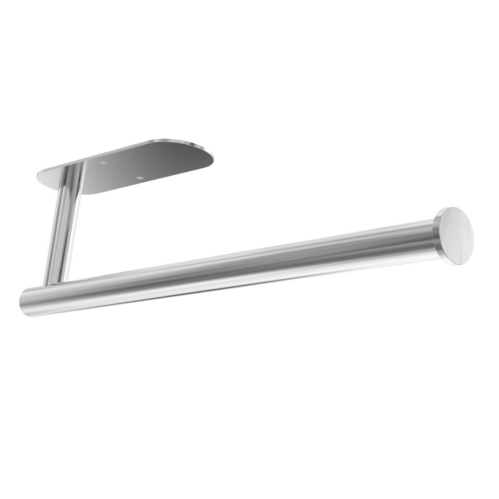 YeeBeny Silver Paper Towel Holder Kitchen Roll Holder Paper Towel Holder - Self Adhesive or Drilling Under Cabinet Silver Paper Towel Rack Wall Mounted Paper Towel(Silver)
