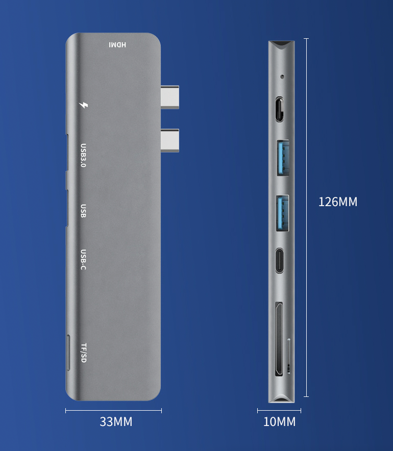 Multiport USB-C Hub Type C To USB 3.0 4K HDMI Adapter For Macbook Pro / Air USA