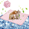 aingycy Dog Cooling Mat Pet Cooling Pads Dogs & Cats Pet Cooling Blanket for Outdoor Car Seats Beds (Pink 22IN*28IN)