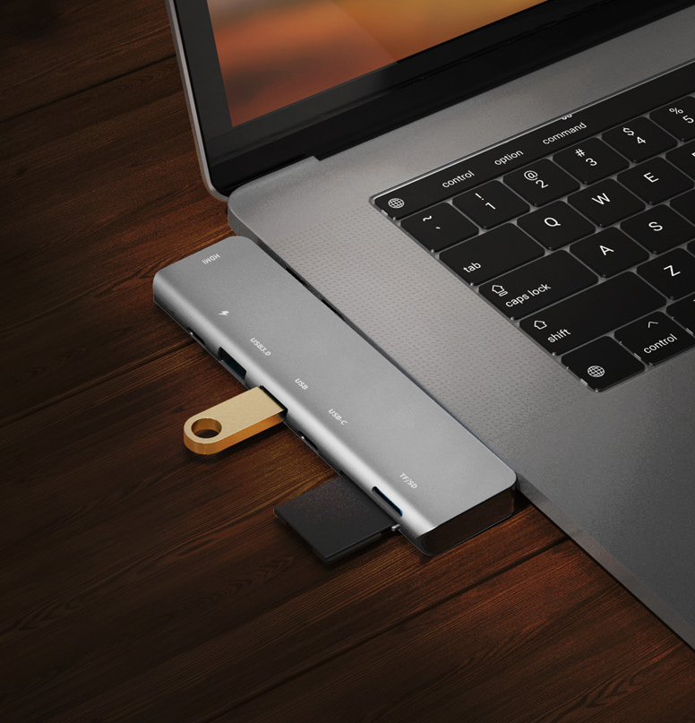 Multiport USB-C Hub Type C To USB 3.0 4K HDMI Adapter For Macbook Pro / Air USA